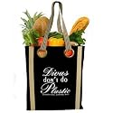 DIVAS DON'T DO PLASTIC PROFESSIONAL CANVAS SHOPPING BAG
