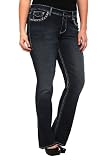 Torrid Plus Size Source Of Wisdom - Jewel Flap Back Pocket Bootleg Jeans (33 Inseam)