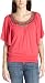 image and picture of AGB Women's Beaded Beauty, Luminous Soft Colorful Knit Top With Flutter Sleeve