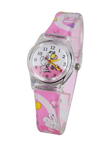 MONTRE ENFANT BRACELET PLASTIQUE DESSIN PETIT LAPIN