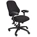 BodyBilt J2406 Black Fabric High Back Petite Thoracic Support Task Chair with Arms, 20" Length x 20" Width Backrest, 18.5" Width Seat, Grade 3 Comfortek