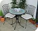 70cm Tile Table Set with 2 Chairs