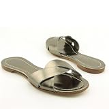MICHAEL KORS Gypsy Sandals Slides Gray Womens
