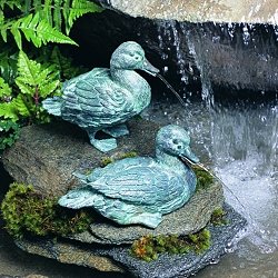 bronze ducks statue gothic fountain use sculpture new