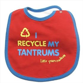 "I Recycle My Tantrums" Bib in Red