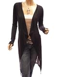 Patty Women Trendy Drape Long Sleeve Asym Hem Cardigan Top