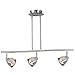 Cal Lighting SL-954-3-DB/CWH Track Lighting with Cone White Shades, Dark Bronze Finish