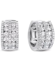 14K White Gold 1.21cttw Round Diamond Earring
