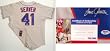 Tom Seaver Signed Mets Grey Throwback Cooperstown Collection Jersey - New York Mets MLB Baseball