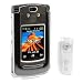 Motorola RAZR2 V9 Transparent Clear Snap-On Crystal Case Cover with Belt Clip