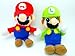 Super Mario Brothers Plush Mario Luigi Finger Puppets with Free Mario Patch*