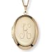 PalmBeach Jewelry 14k Gold-Plated Personalized Locket Pendant 18