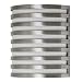 American Fluorescent BBW113SAEC Bilbao Outdoor Wall Sconce, Satin Aluminum with White Acrylic Diffuser