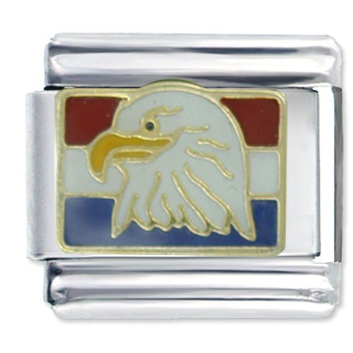 Patriotic Eagle Animal Italian Charms Bracelet Link