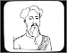 Decorated Mouse Pad with man, 