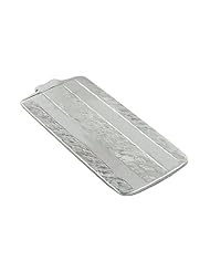 Sterling Silver Hign Polish and Hammered Lines Money Clip