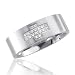 Men's Stainless Steel Diamond Band Ring (H, SI, 0.09 carat)-Band Width:7mm