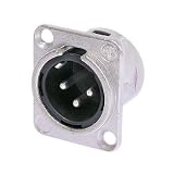 Neutrik NC3MD-L-1 XLR D Series Panel Mount Male Nickel
