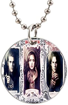 The Vampire Diaries Season Personalized custom silver round dog tag durable aluminum Pet Identification Tags