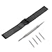 Threeeggs Moto 360 2 Watch Band (2nd Gen, 46mm 2015) Stainless Steel Watch Strap Adjustbable Bracelet Band (Mesh Black)