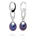 Valero Pearls pearls4girls Damen-Ohrstecker 925 Sterlingsilber S��wasser-Zuchtperlen dunkelblau  60201247