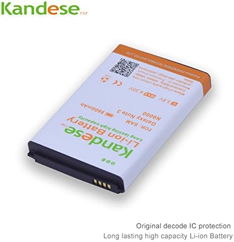 Kandese Extended Capacity 8600mAh Li-ion Battery for Samsung Galaxy Note3 with Back Cover (BLACK)