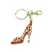 Swarovski Clear Crystal Stiletto Heel Shoes Bag Key Chain Key Chain Handbag Charm Red