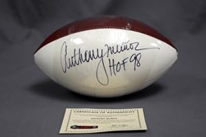 Anthony Munoz Signed Official Wilson Football Bengals Pro Football HOF COA