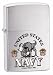 Zippo Lighter US Navy, Brushed Chrome