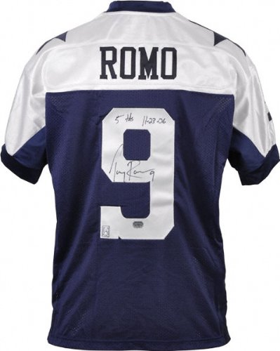Tony Romo Autographed Jersey | Details: Dallas Cowboys, Authentic, Reebok, 5 Touchdowns 11/23/06 Inscription