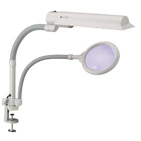 OttLite K9237T 3 in 1 Floor Lamp in Dove Grey