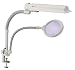 Ott-Lite 18-Watt TrueColor Lamp with Flexible Neck, Clamp base and 3X Magnifier, Dove...