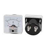 uxcell アナログ電流計　テストパネルメータ電流計　AC 0-20A微調整 DH50 2個　ダイヤル