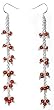 Carnelain Earrings Sterling Silver Handmade Jewelry 4.5 inches (ers160)