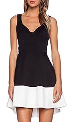 Sexy A-line Sweetheart Flared-Skirt Sleeveless Polyester High-Low-Hem Short  Dress