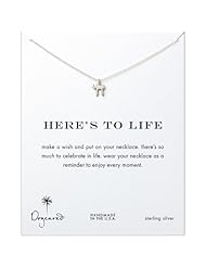 Dogeared Heres to Life Chai Necklace, Sterling Silver