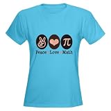 Peace Love Math Pi Women's Dark T-Shirt