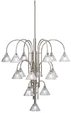 Crystal Fountain 16 Light Contemporary 4 Tier Chandelier