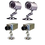 Photo : Q-See QSCCD4 2 Indoor & 2 Outdoor CCD Night Vision Cameras (Color)