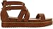 Women Leatherette Open Toe Strappy Flatform Flat Sandal CC58 - Tan Leatherette