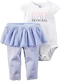 カーターズ Carter's ロンパース ボディスーツ 半袖 ＆ チュチュ付き パンツ 綿ジャージー100% 2点セット 2-Piece Bodysuit & Tutu Pant Set 12M (7