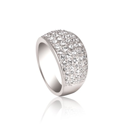 Fashion Plaza Use Austrian Multi-crystal Wedding Engagement Ring R303