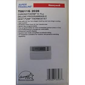 Buy Honeywell T8611G 2028 Chronotherm IV Plus Deluxe Programmable Heat Pump... by Honeywell now!