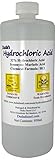 1 Quart / 950ml Bottle of Concentrated Hydrochloric / Muriatic Acid Concrete Cleaner