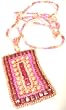 Crystal Glass Seed Beaded 20" Necklace Pink Rose Pearl Rectangle Pendant "Give Roses" - Fair Trade