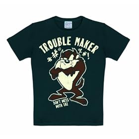 Logoshirt 80/86 Kids Looney Tunes Trouble Maker T-Shirt for 18 Months (Black)