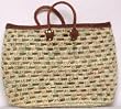 Moroccan Straw Summer Beach / Shopper / Tote Bag