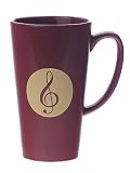 Produkt-Bild: Latte Mug 160Z Treble Clef (Maroon)