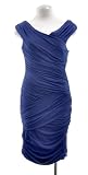 Nicole Miller Blue V-Neckline Sleeveless Sheath Dress