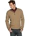 Club Room Lambswool 1/4 Zip Sweater With Contast Tipping